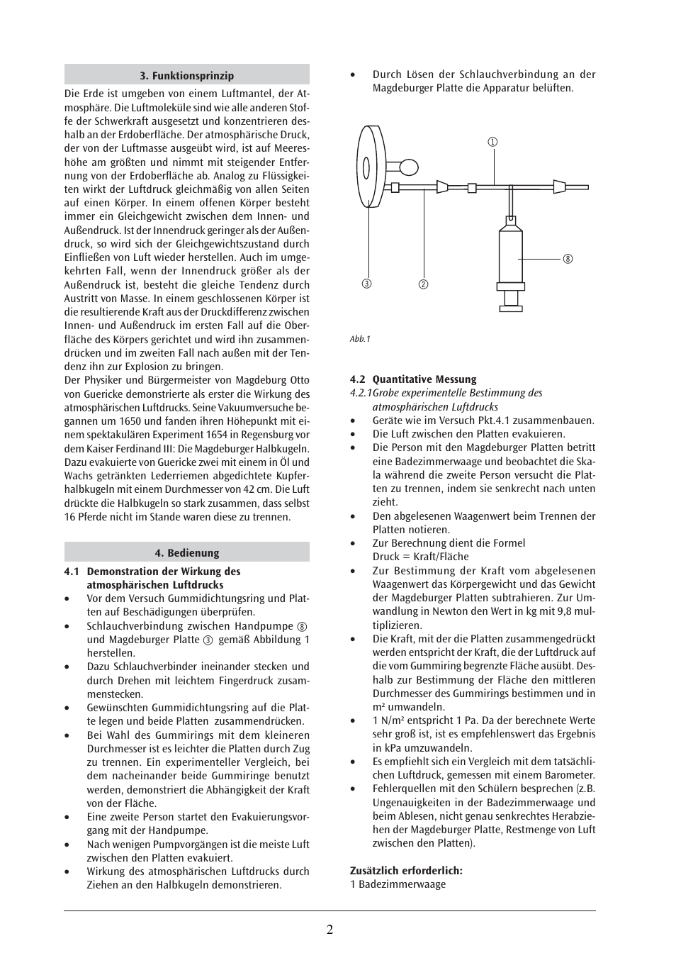 3B Scientific Magdeburg Plates User Manual | Page 2 / 18