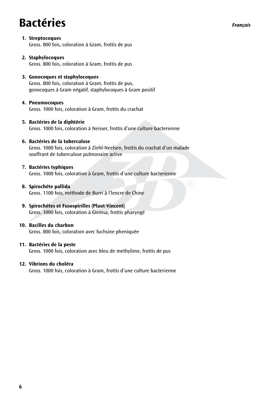Bactéries | 3B Scientific Bacteria Chart User Manual | Page 6 / 16