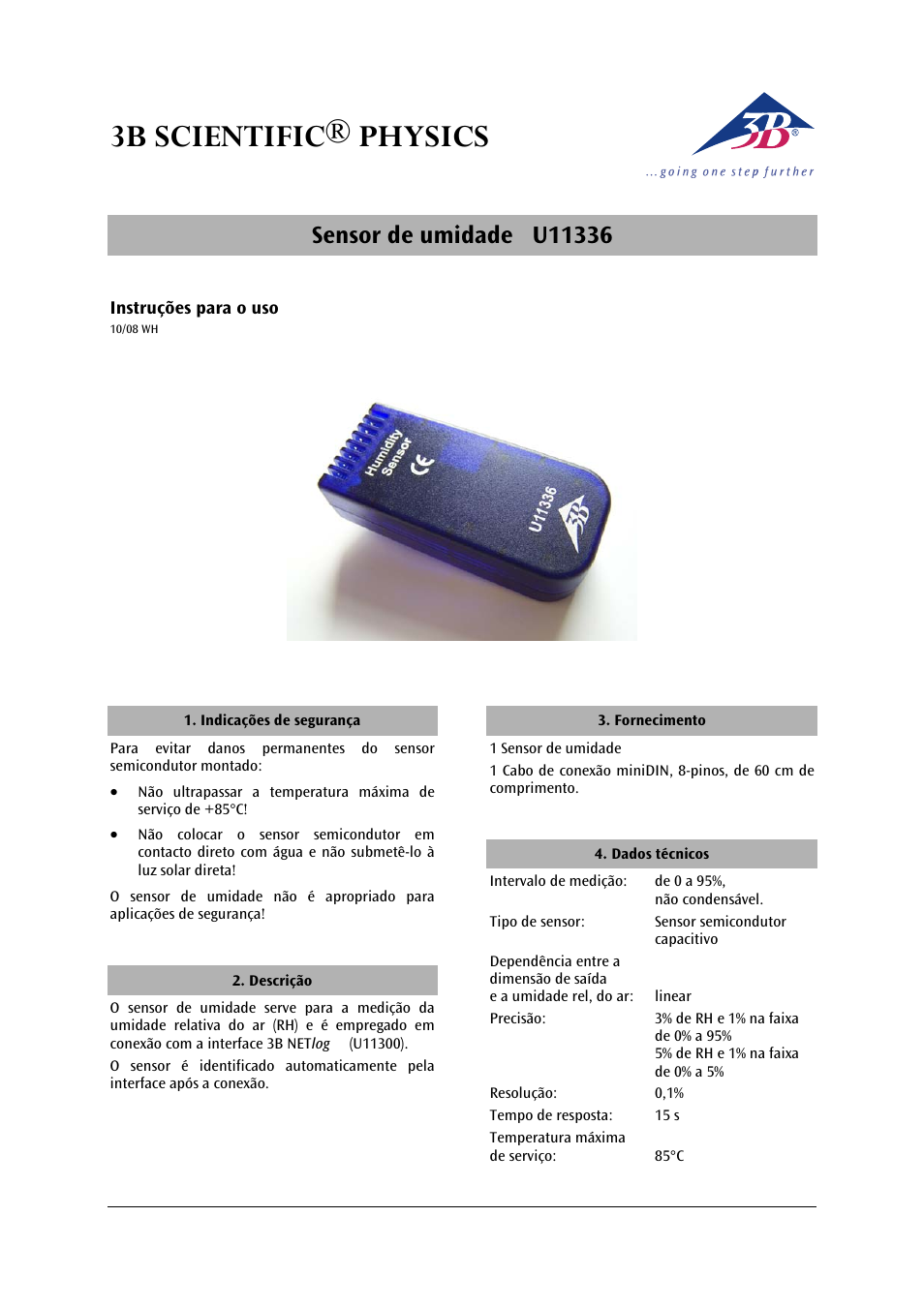 3b scientific® physics | 3B Scientific Humidity Sensor User Manual | Page 11 / 12