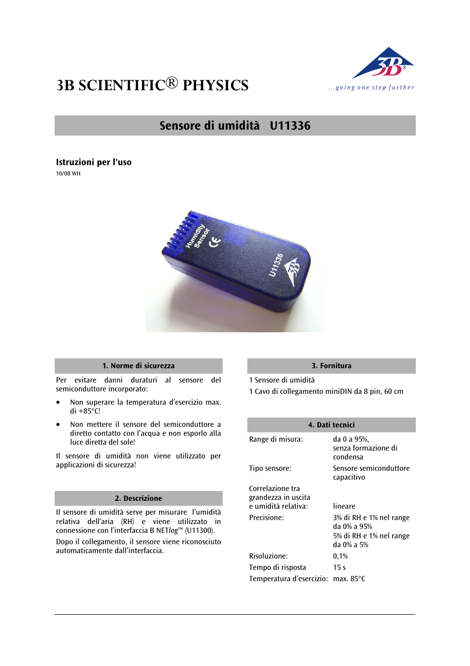 3b scientific® physics | 3B Scientific Humidity Sensor User Manual | Page 7 / 12