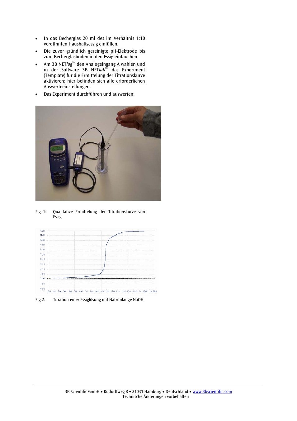 3B Scientific pH Sensor User Manual | Page 3 / 18