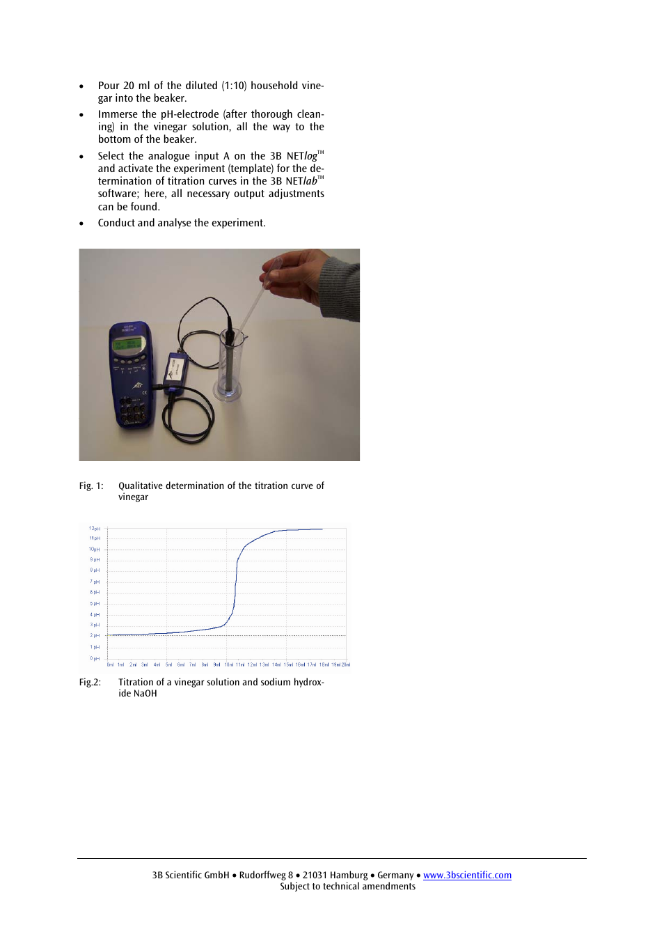 3B Scientific pH Sensor User Manual | Page 6 / 18