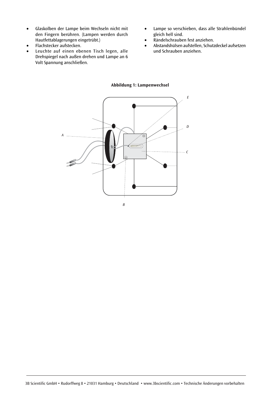 3B Scientific Multiple Ray Projector, Magnetic User Manual | Page 2 / 12