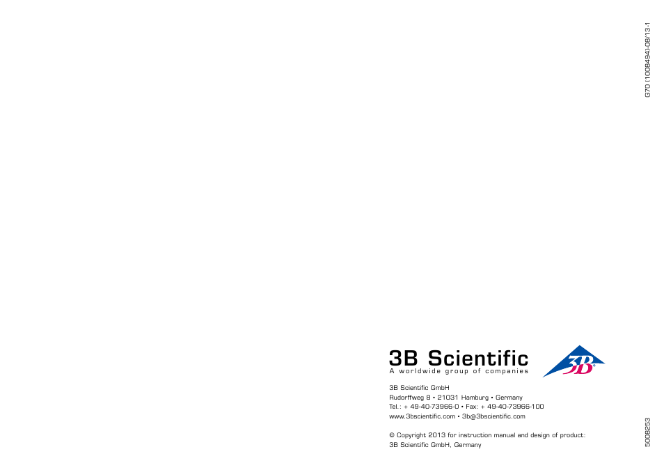 3b scientific | 3B Scientific Segmented Lung User Manual | Page 52 / 52