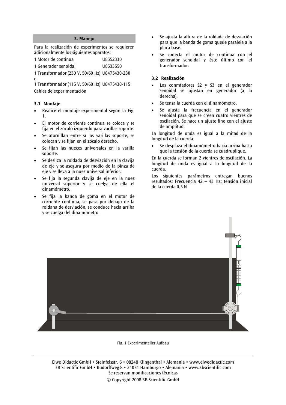3B Scientific Band Wave Device User Manual | Page 10 / 12