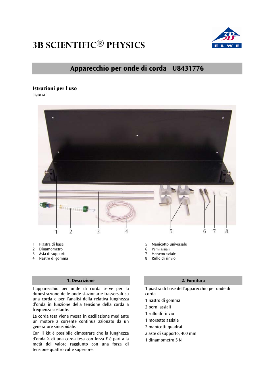 3b scientific® physics | 3B Scientific Band Wave Device User Manual | Page 7 / 12