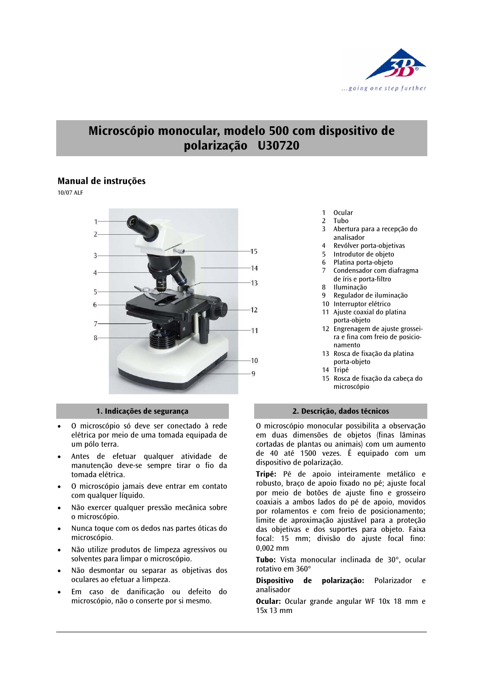 3b scientific, Physics | 3B Scientific Monocular Microscope Model 500 with Polarization Equipment User Manual | Page 21 / 24