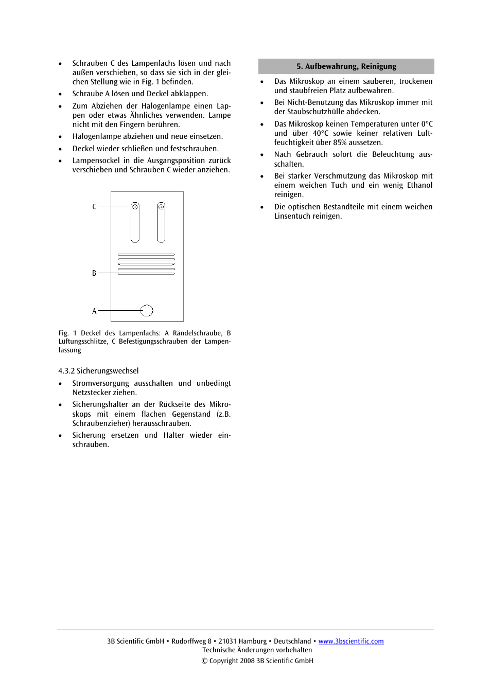 3B Scientific Monocular Microscope Model 500 with Polarization Equipment User Manual | Page 3 / 24