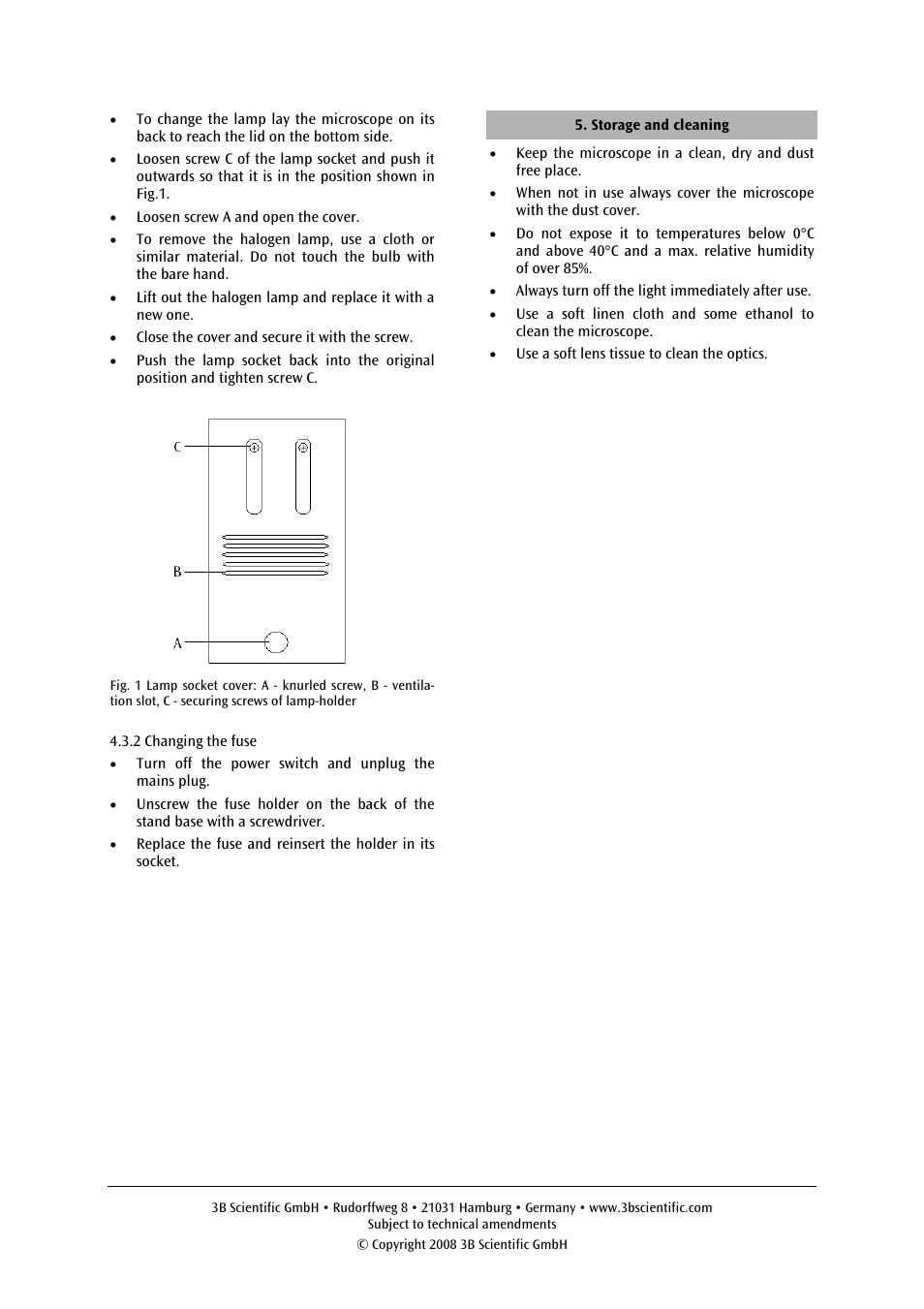 3B Scientific Monocular Microscope Model 500 with Polarization Equipment User Manual | Page 7 / 24