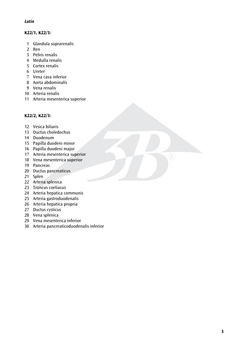 3B Scientific Kidneys with Rear Organs of the Upper Abdomen - 3 Part User Manual | Page 3 / 16