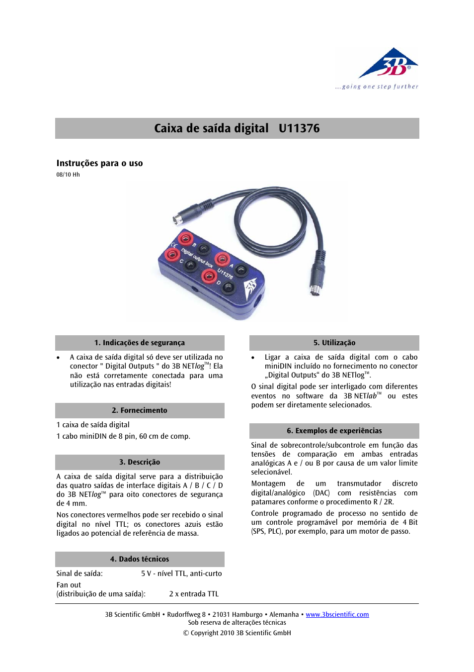 3b scientific, Physics | 3B Scientific Digital Output Box User Manual | Page 11 / 12