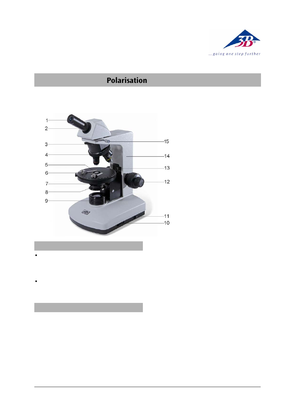 3B Scientific Monocular Polarizing Microscope User Manual | 4 pages