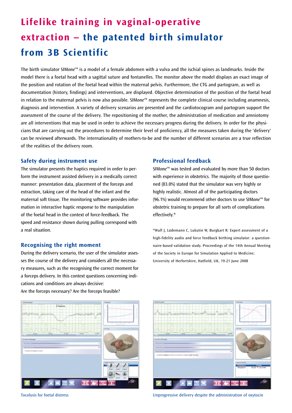 Simulate high stress situations – with sim one | 3B Scientific SIMone™ Birthing Simulator User Manual | Page 3 / 6