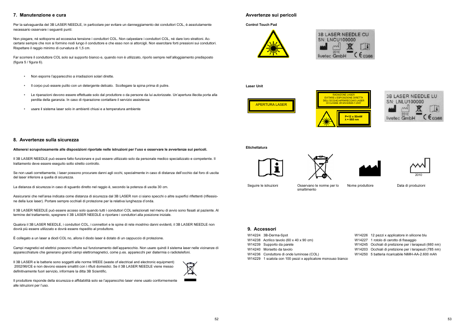3B Scientific Light Therapy__3B LASER NEEDLE, red laser light, 12x660 nm User Manual | Page 28 / 45