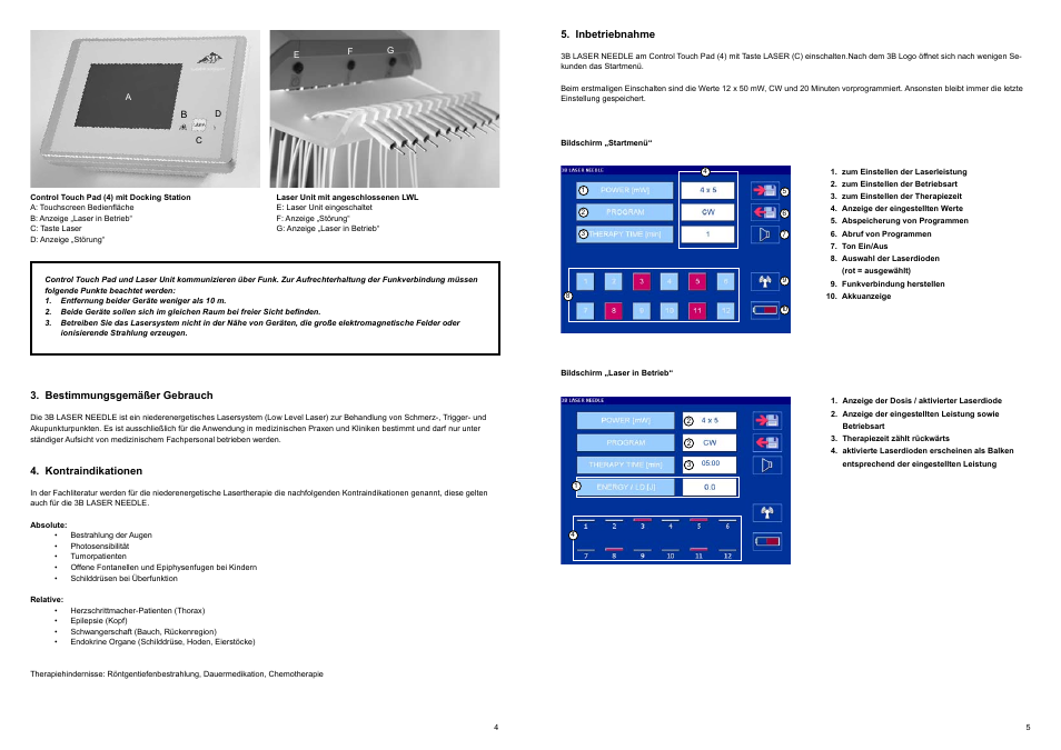 3B Scientific Light Therapy__3B LASER NEEDLE, red laser light, 12x660 nm User Manual | Page 4 / 45