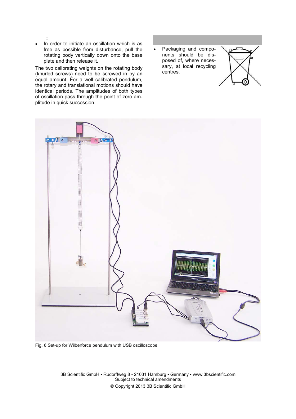 3B Scientific SW Wilberforce Pendulum Set User Manual | Page 4 / 4