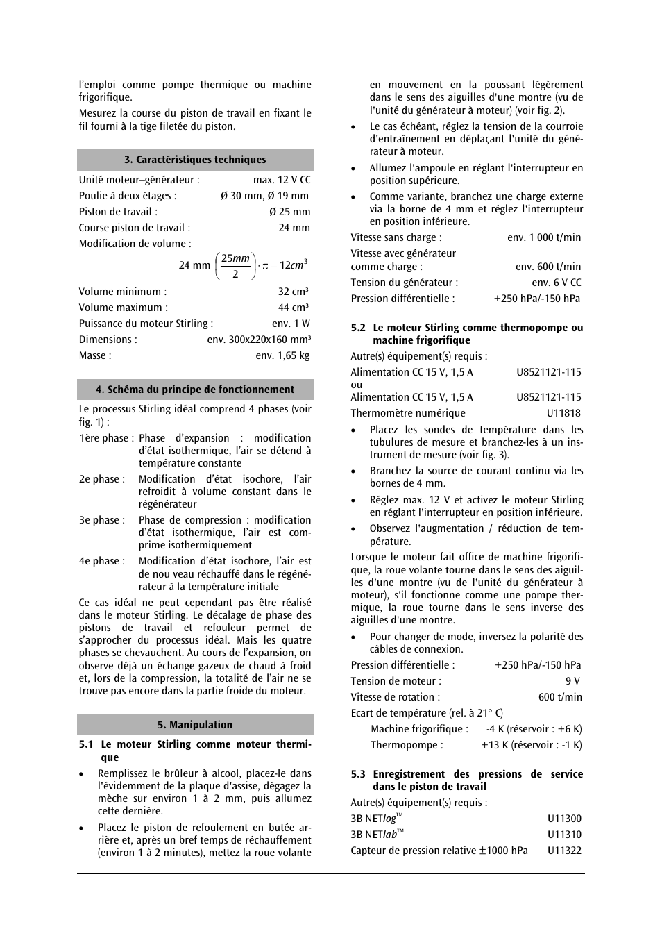 3B Scientific Stirling Engine G User Manual | Page 10 / 24