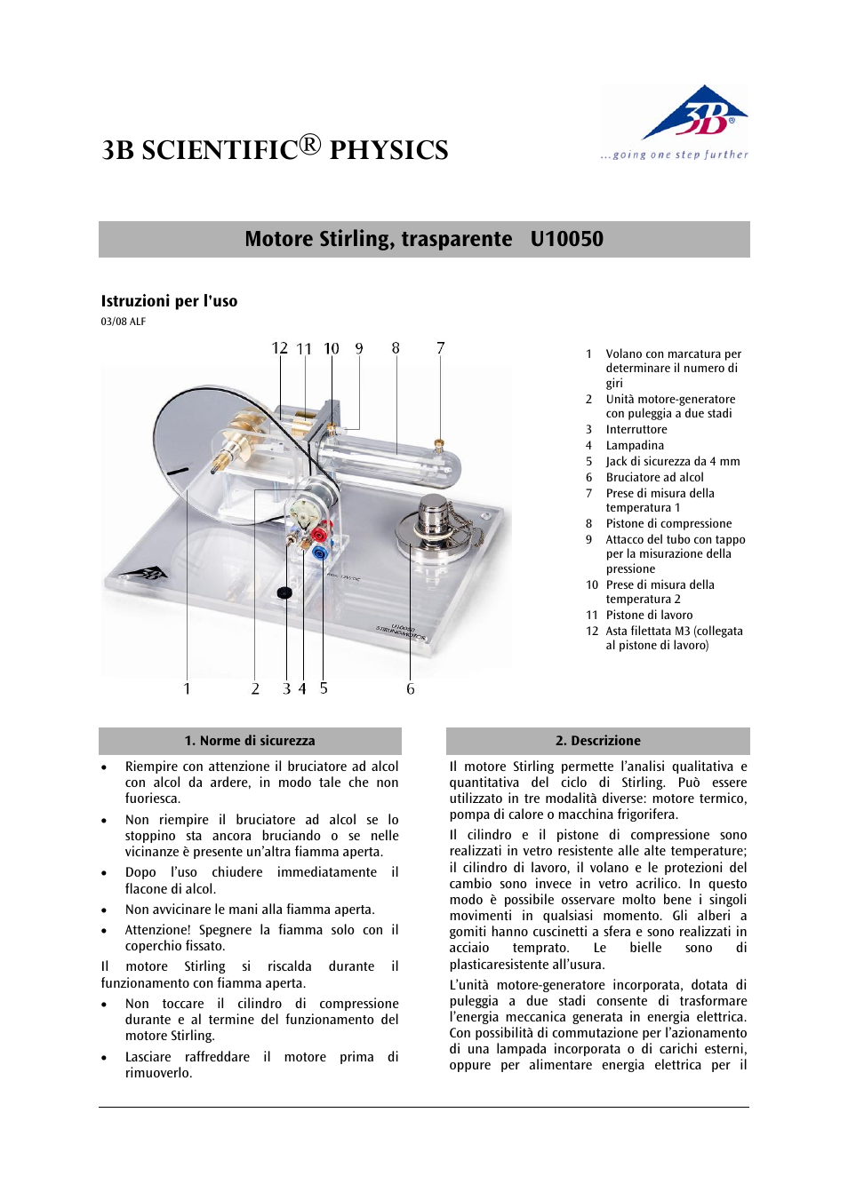 3b scientific® physics | 3B Scientific Stirling Engine G User Manual | Page 13 / 24
