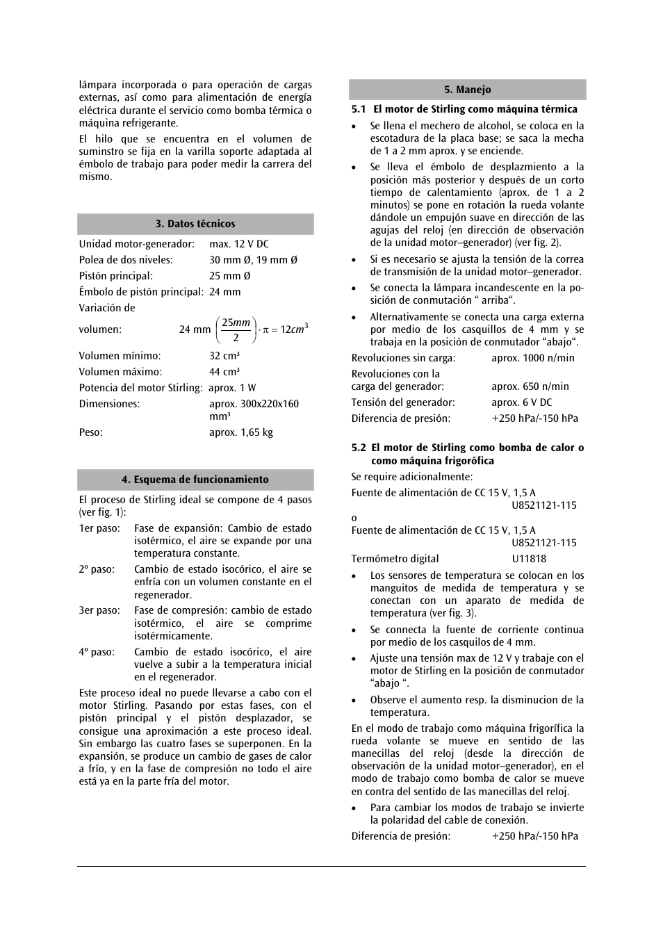3B Scientific Stirling Engine G User Manual | Page 18 / 24
