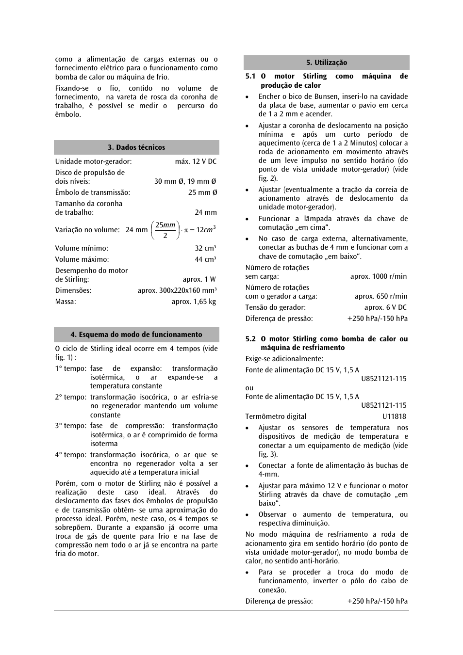 3B Scientific Stirling Engine G User Manual | Page 22 / 24