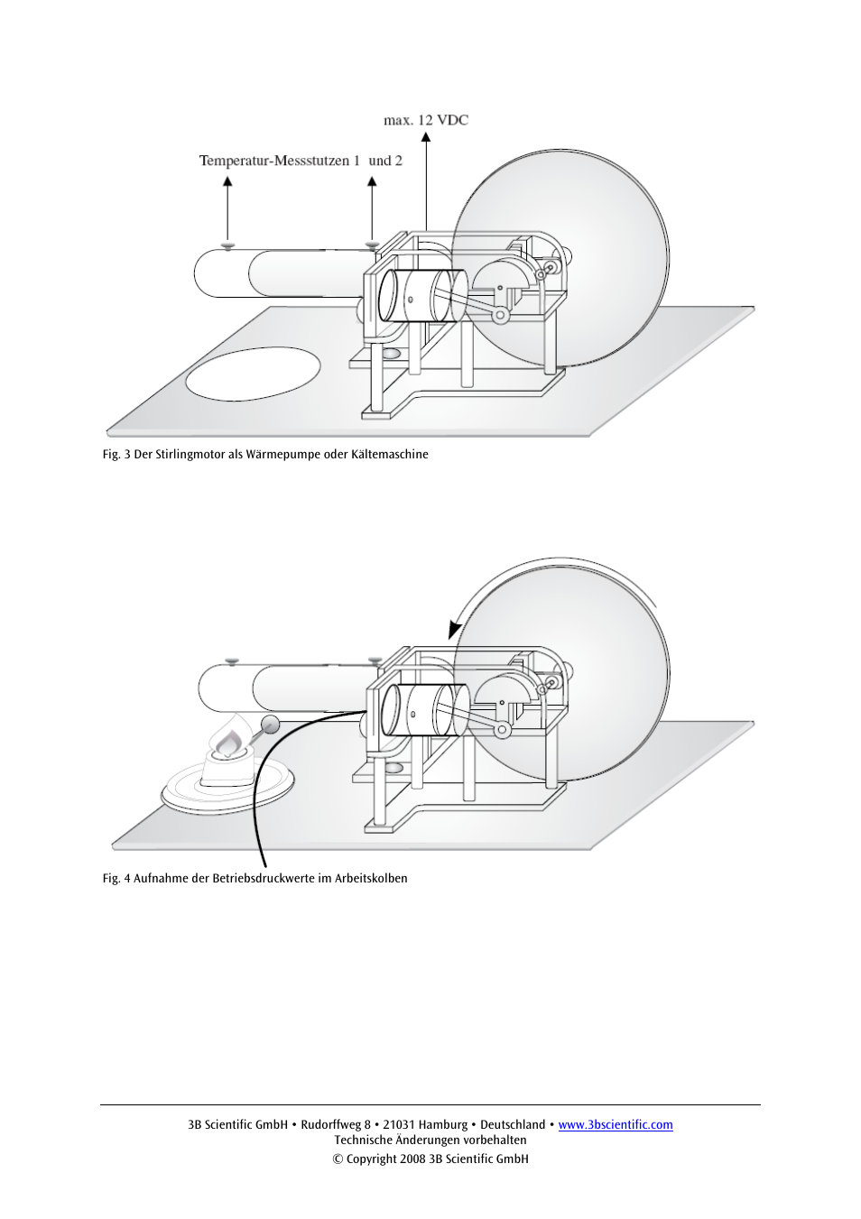 3B Scientific Stirling Engine G User Manual | Page 4 / 24