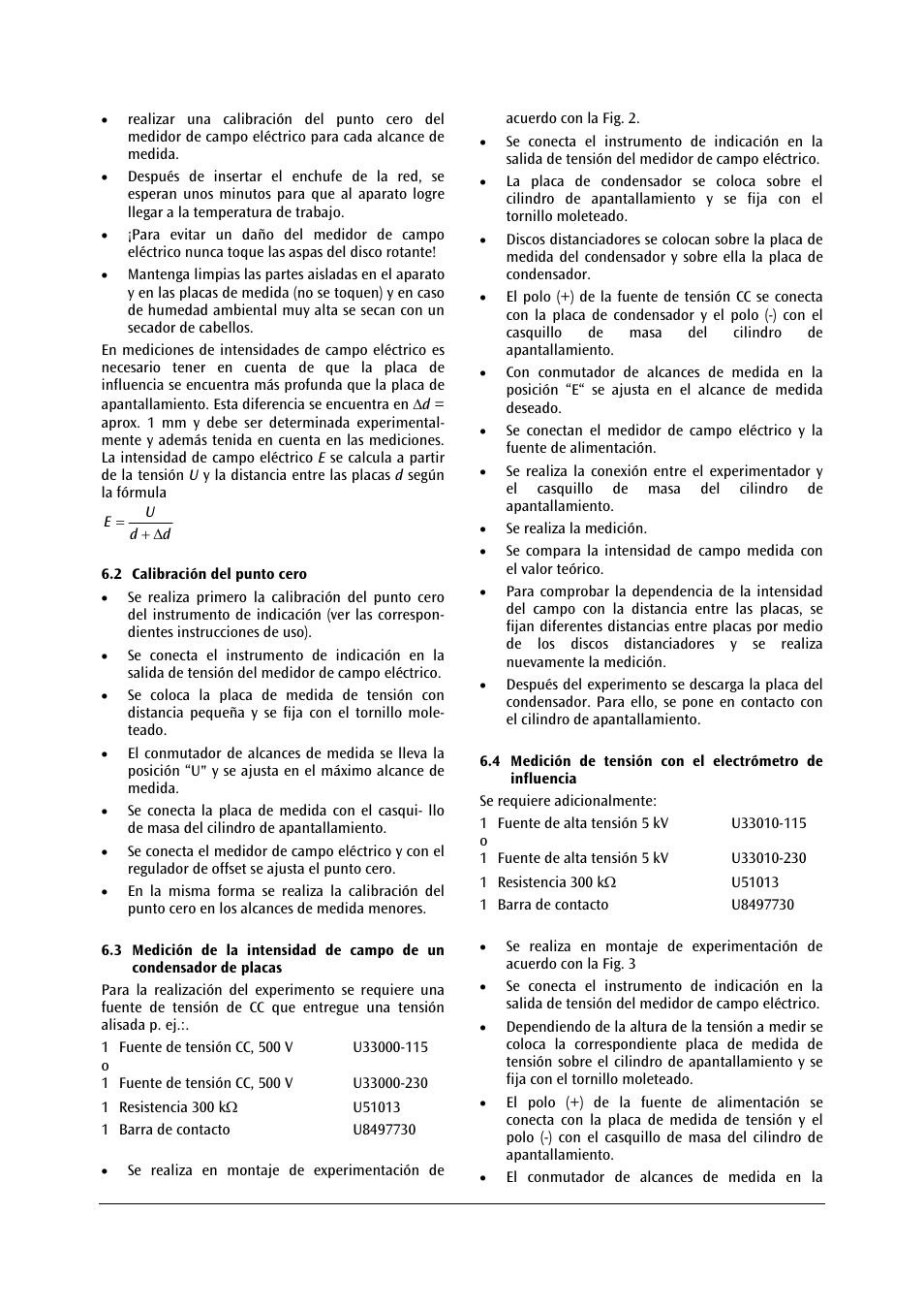 3B Scientific Electric Field Meter (115 V, 50__60 Hz) User Manual | Page 19 / 24