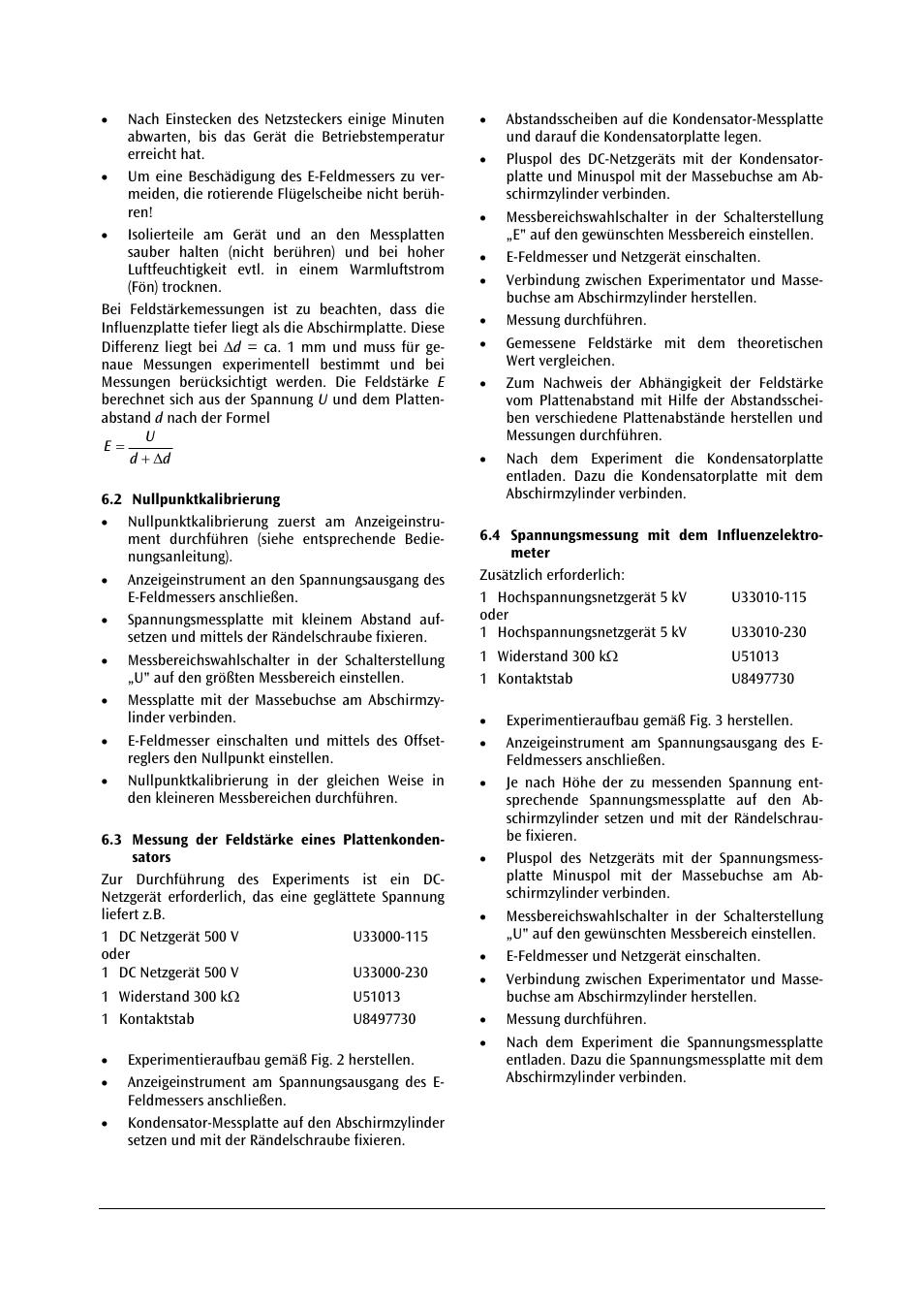 3B Scientific Electric Field Meter (115 V, 50__60 Hz) User Manual | Page 3 / 24