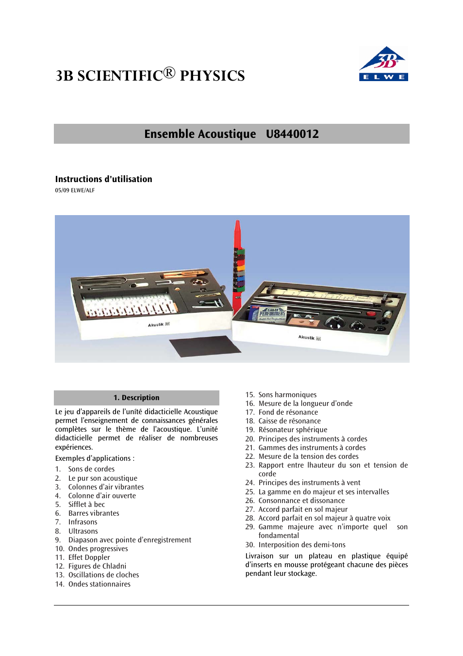 3b scientific® physics | 3B Scientific Acoustics Kit User Manual | Page 17 / 48