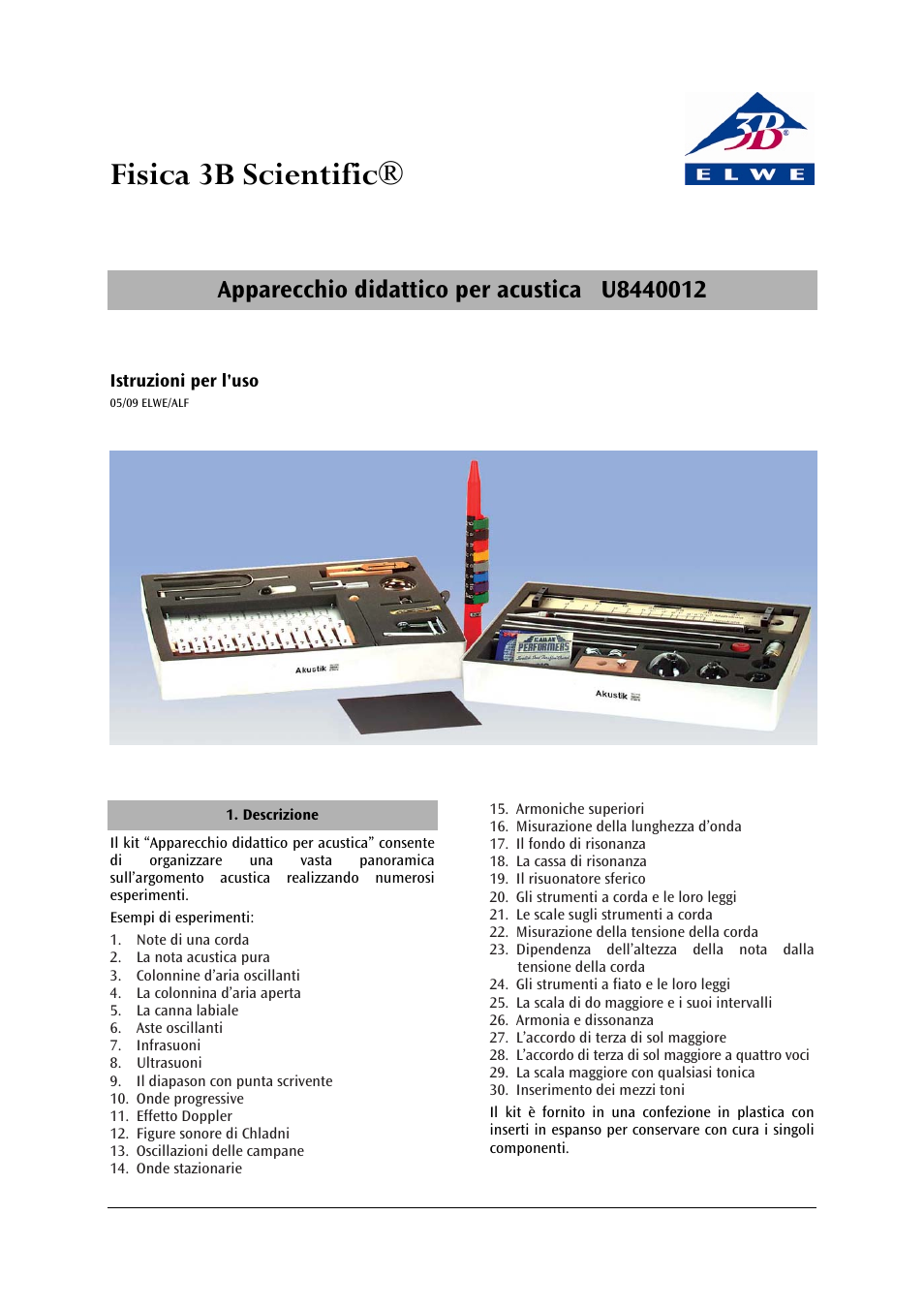 Fisica 3b scientific | 3B Scientific Acoustics Kit User Manual | Page 25 / 48