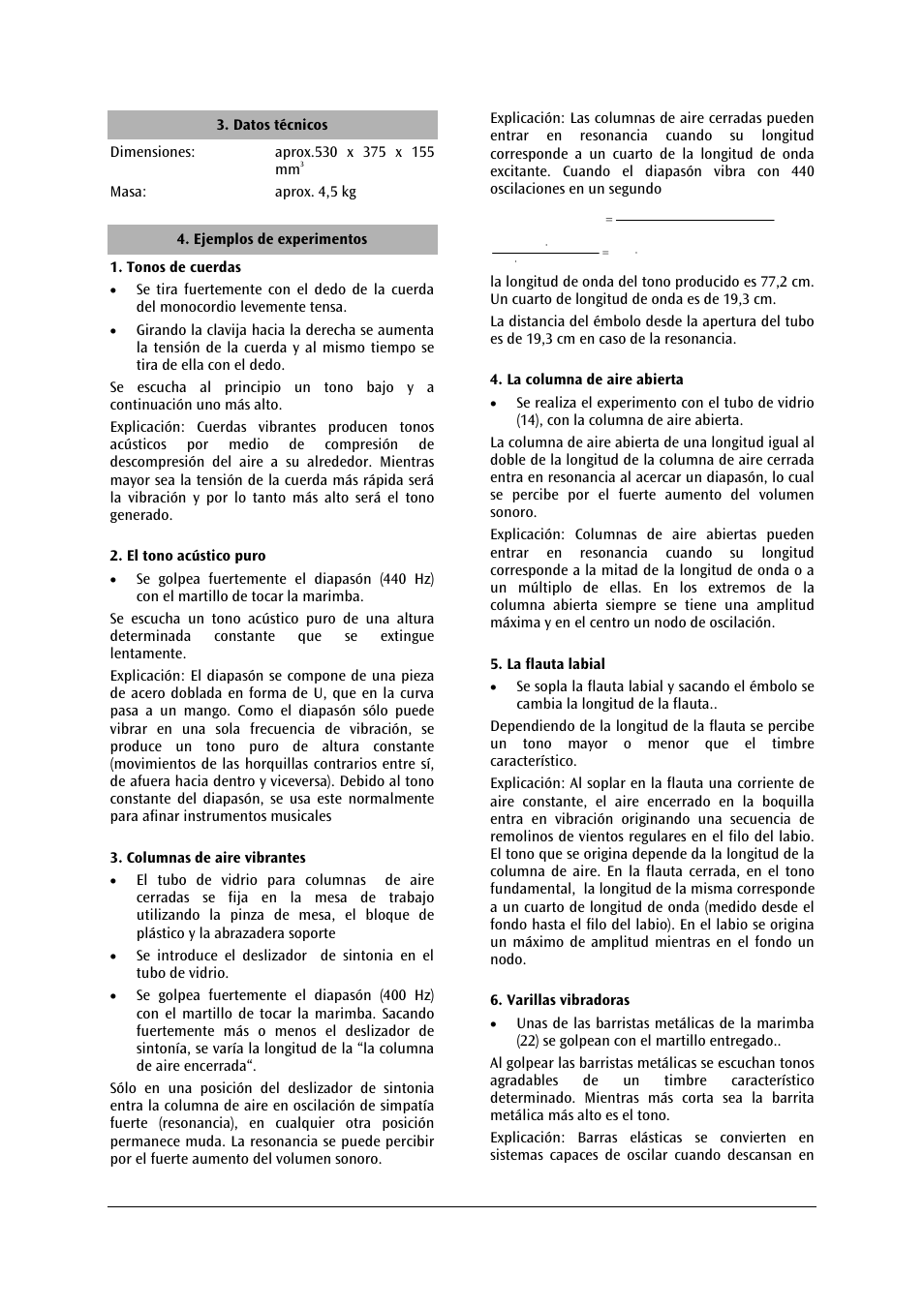 3B Scientific Acoustics Kit User Manual | Page 35 / 48