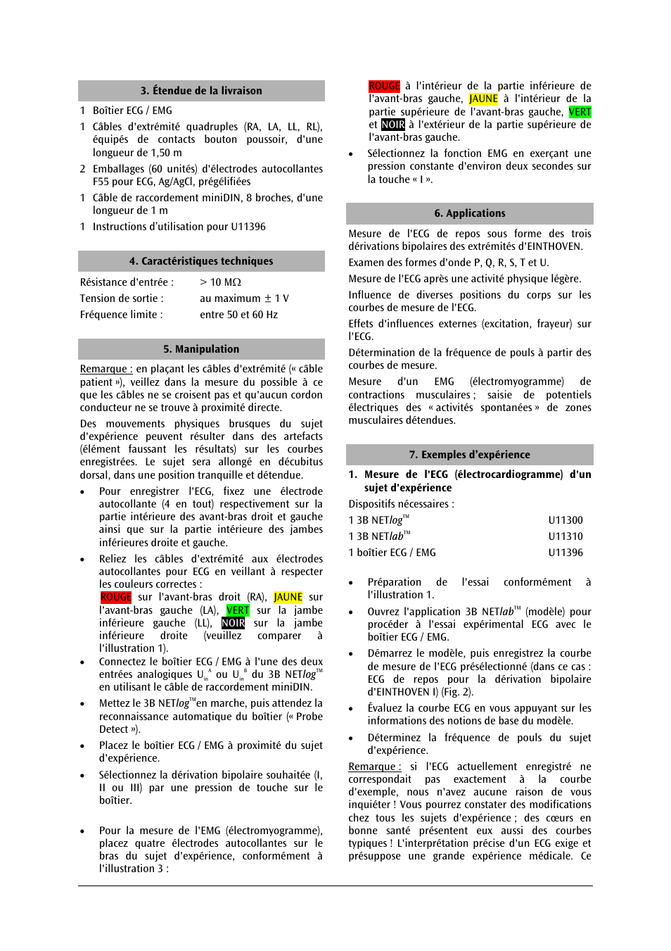 3B Scientific ECG__EMG Box User Manual | Page 10 / 24