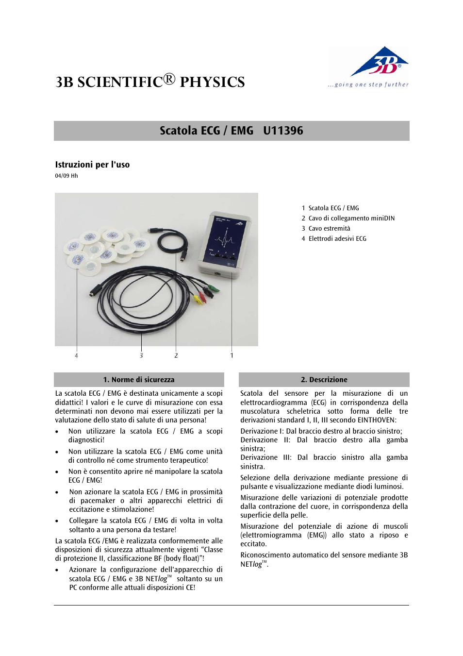 3b scientific® physics | 3B Scientific ECG__EMG Box User Manual | Page 13 / 24