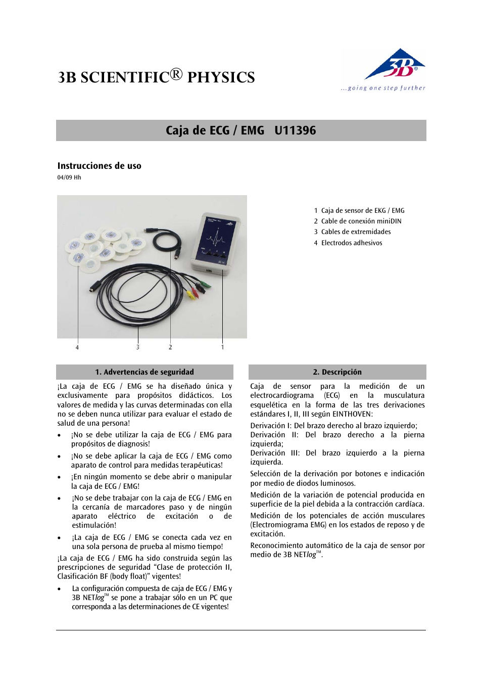 3b scientific® physics | 3B Scientific ECG__EMG Box User Manual | Page 17 / 24