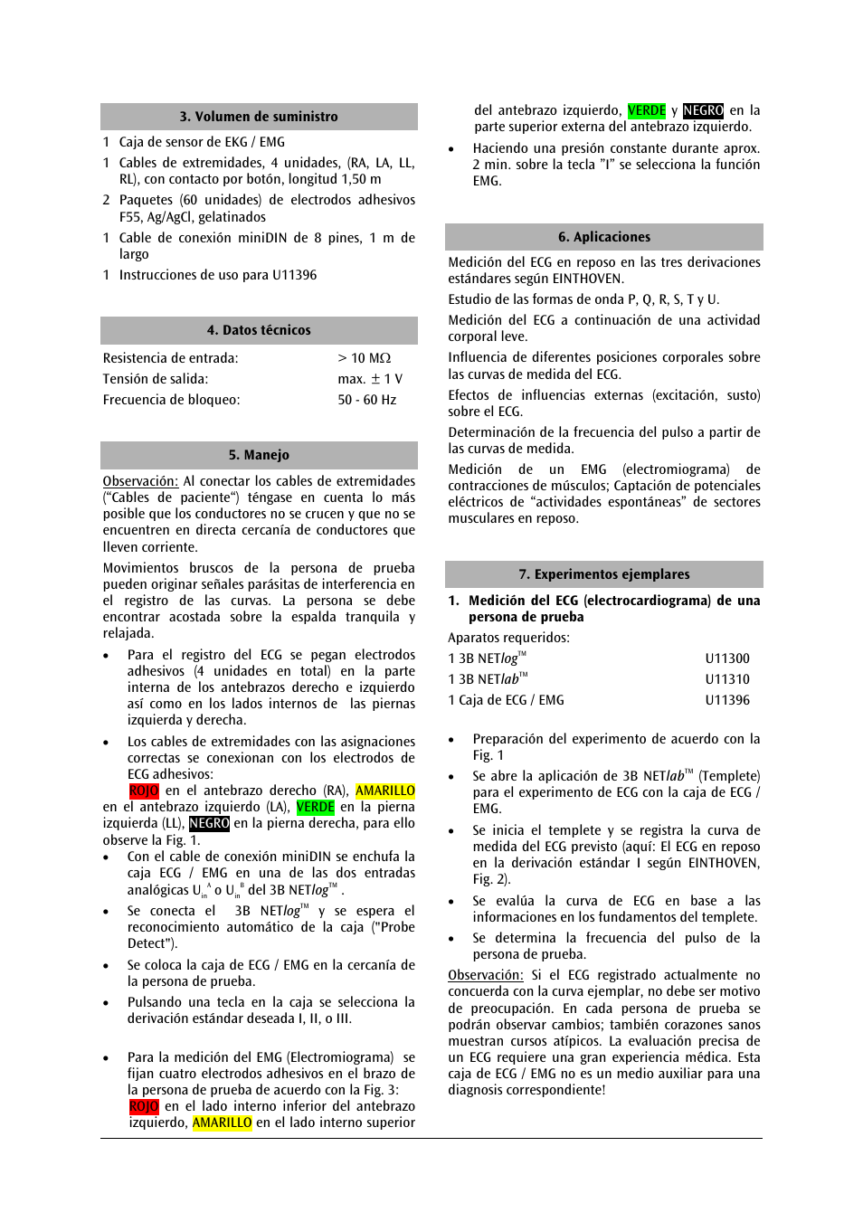 3B Scientific ECG__EMG Box User Manual | Page 18 / 24
