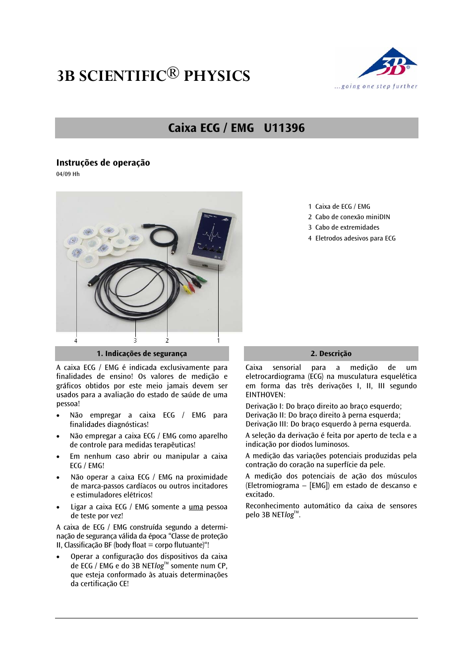 3b scientific® physics | 3B Scientific ECG__EMG Box User Manual | Page 21 / 24