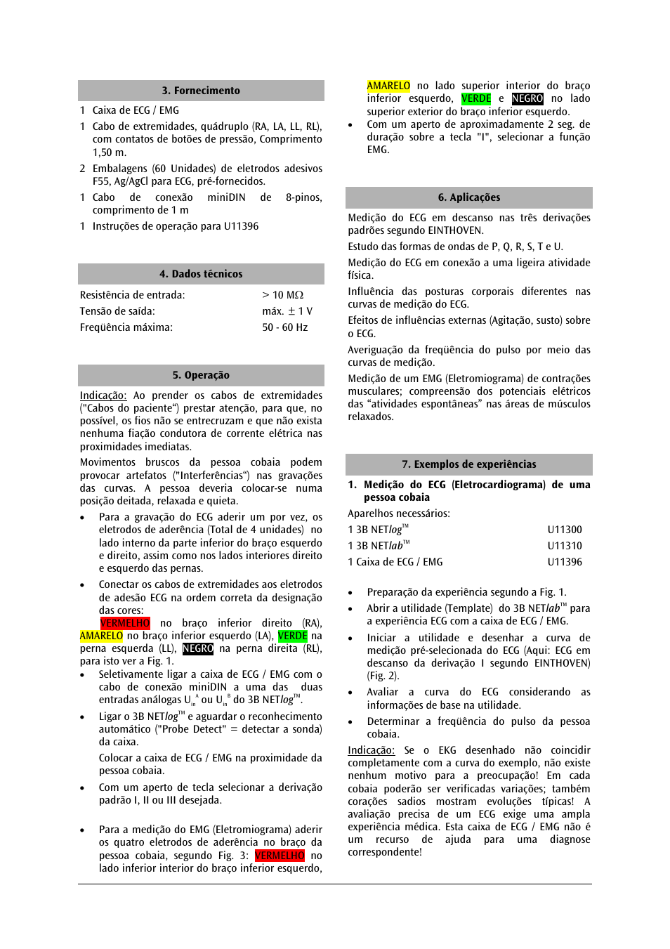 3B Scientific ECG__EMG Box User Manual | Page 22 / 24