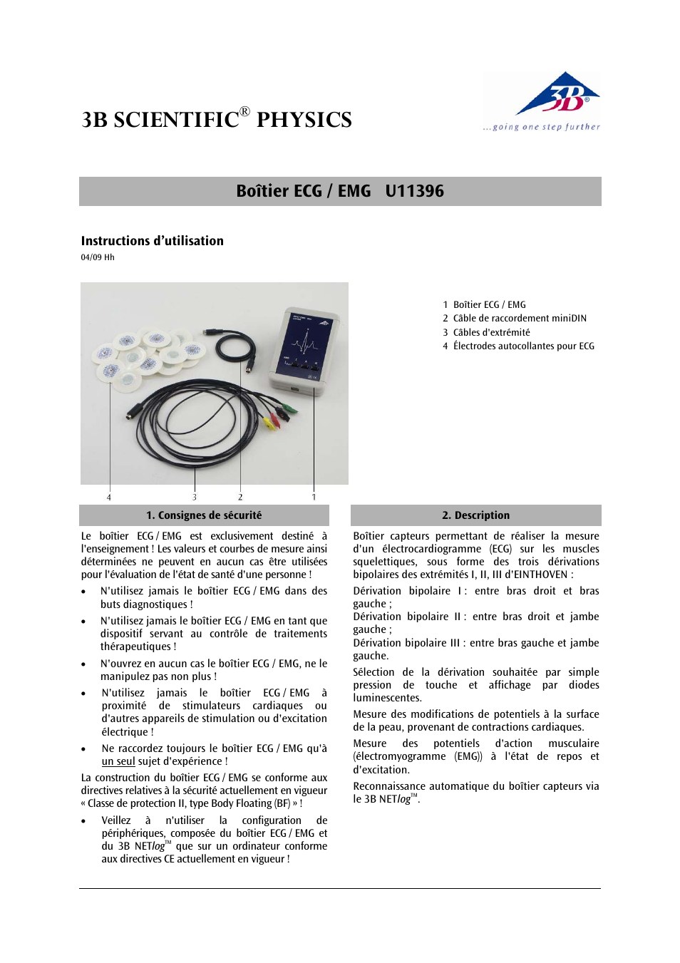 3b scientific, Physics | 3B Scientific ECG__EMG Box User Manual | Page 9 / 24
