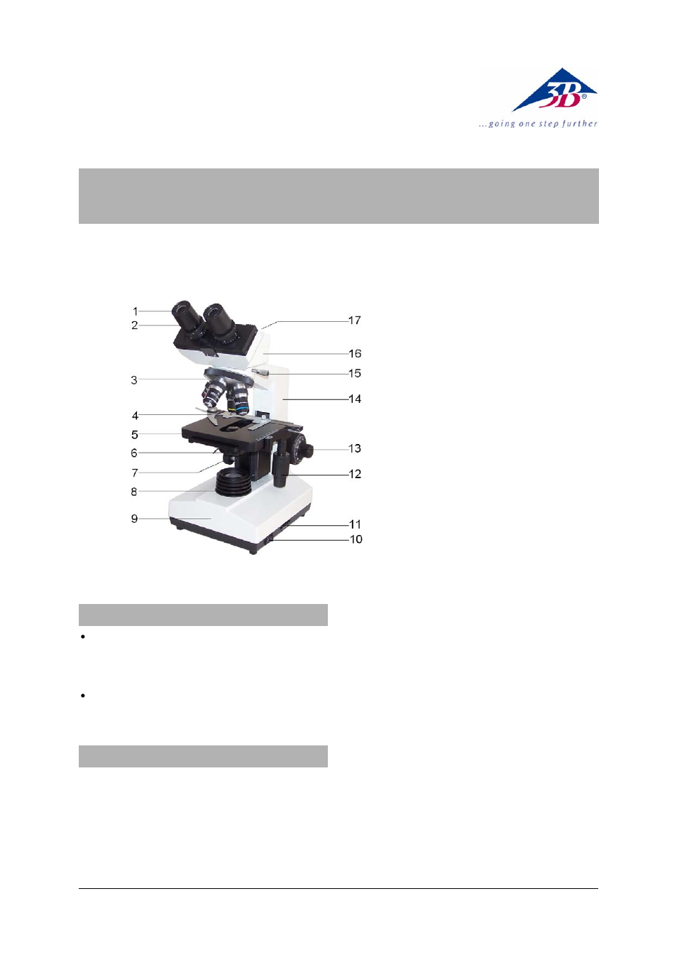 3B Scientific Digital Binocular Microscope with Built-in Camera User Manual | 4 pages
