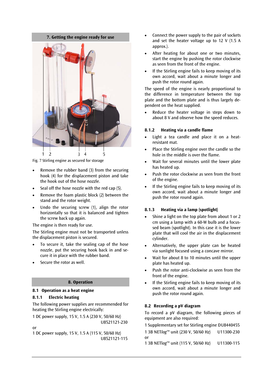 3B Scientific Stirling Engine D User Manual | Page 4 / 6