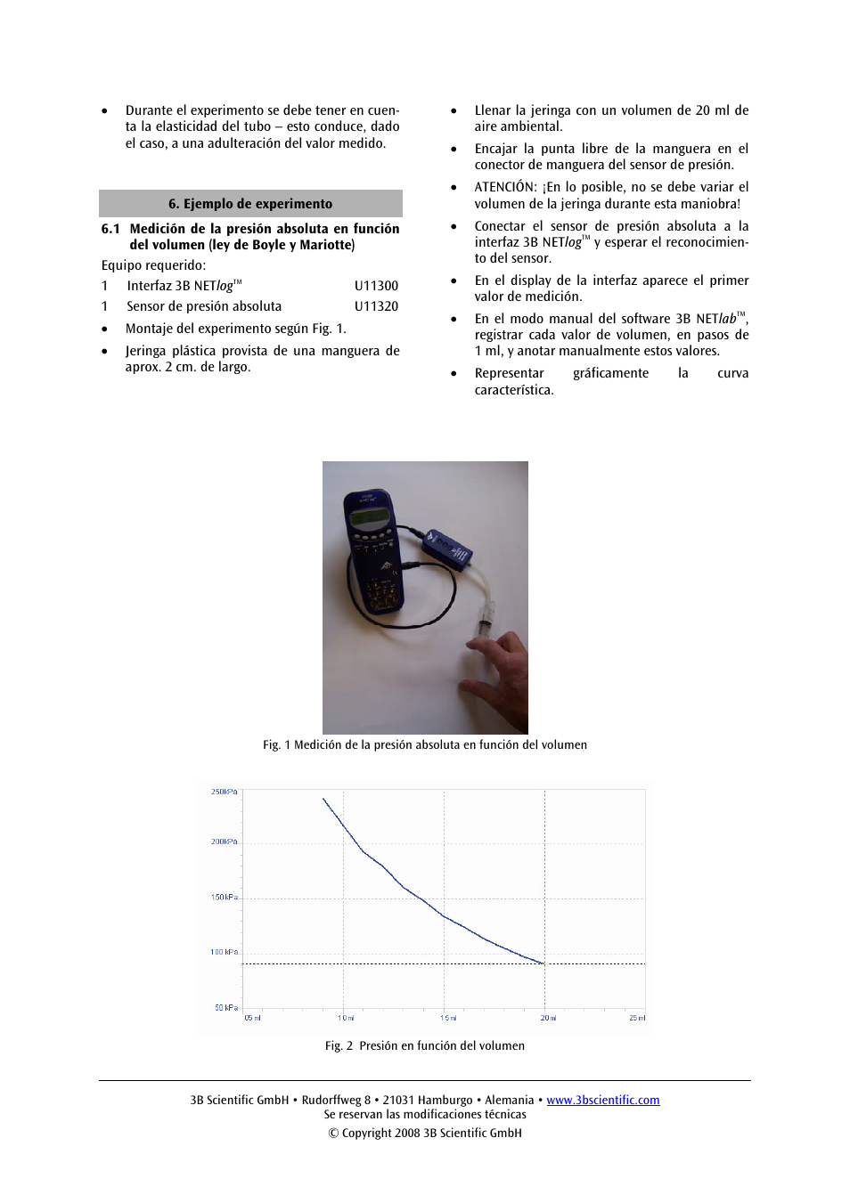 3B Scientific Absolute Pressure Sensor, 2500 hPa User Manual | Page 10 / 12
