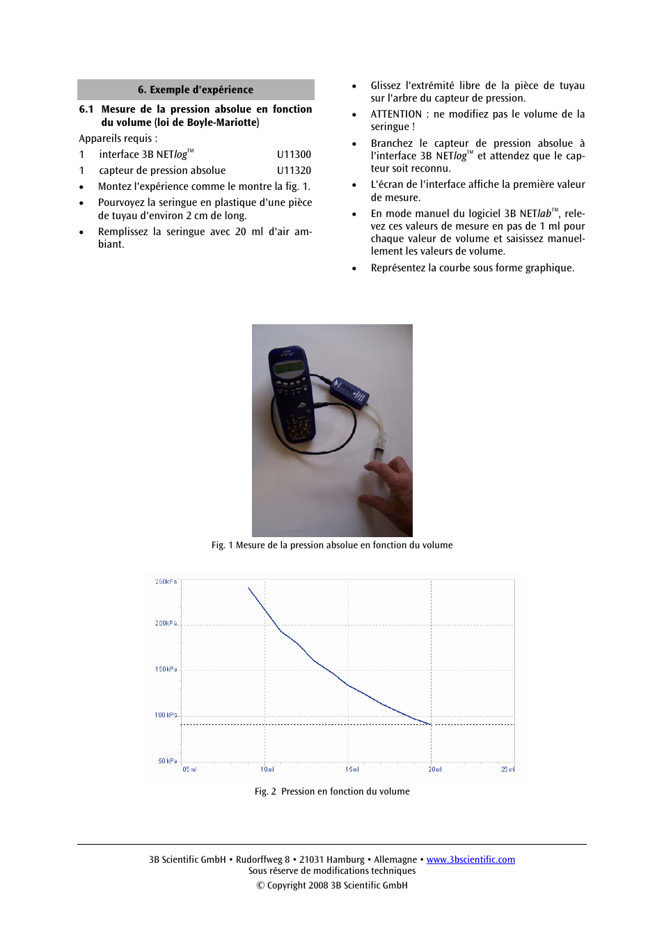 3B Scientific Absolute Pressure Sensor, 2500 hPa User Manual | Page 6 / 12