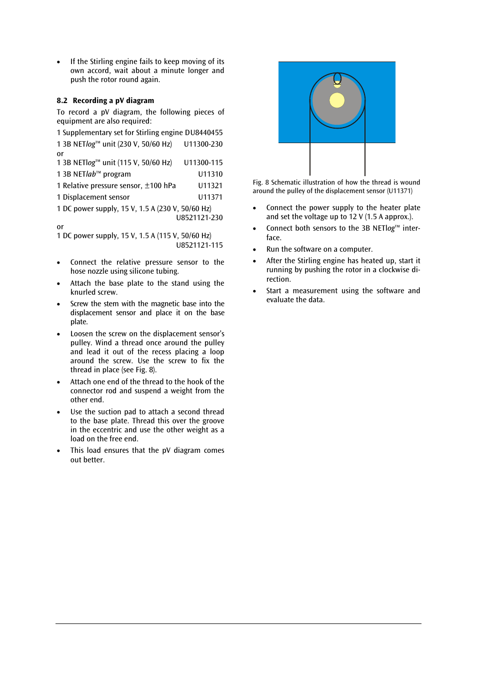 3B Scientific Stirling Engine D User Manual | Page 11 / 36