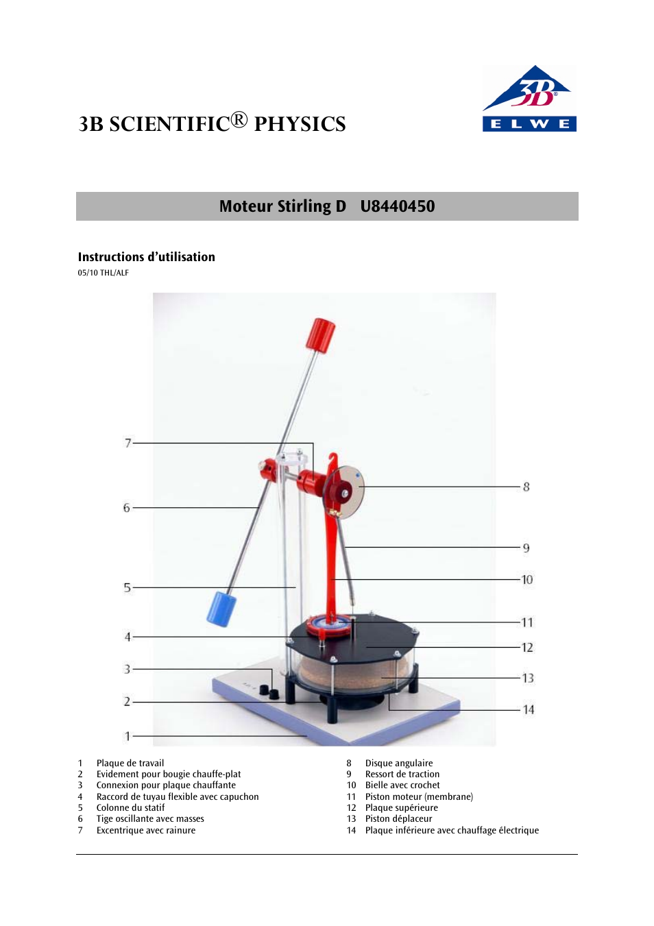 3b scientific® physics | 3B Scientific Stirling Engine D User Manual | Page 13 / 36