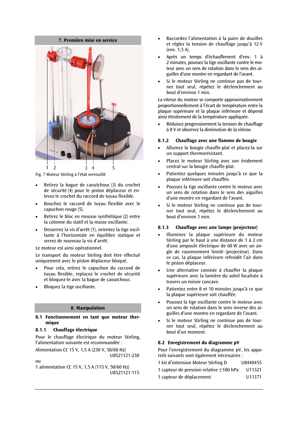 3B Scientific Stirling Engine D User Manual | Page 16 / 36