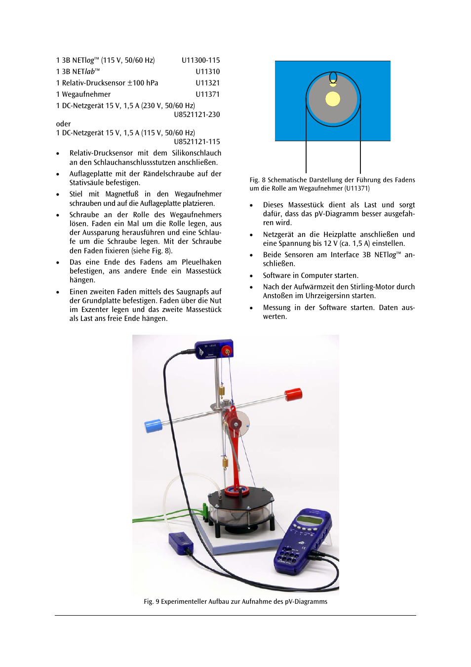 3B Scientific Stirling Engine D User Manual | Page 5 / 36