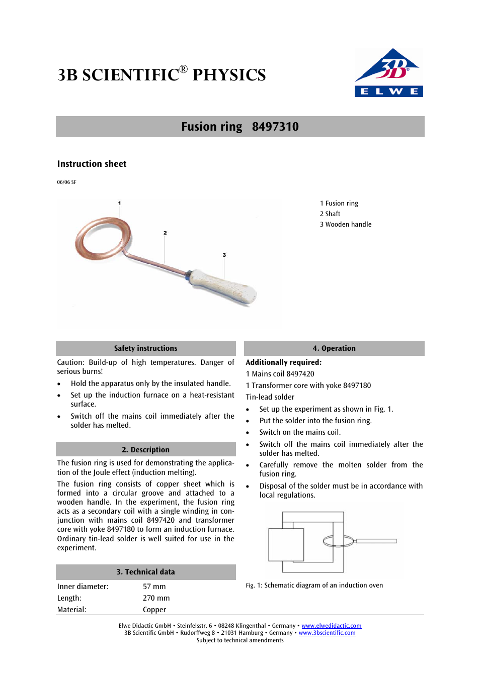 3B Scientific Fusion Ring User Manual | 1 page