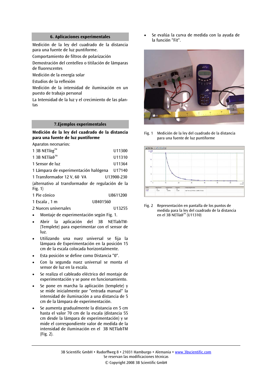 3B Scientific Light Sensor User Manual | Page 10 / 12