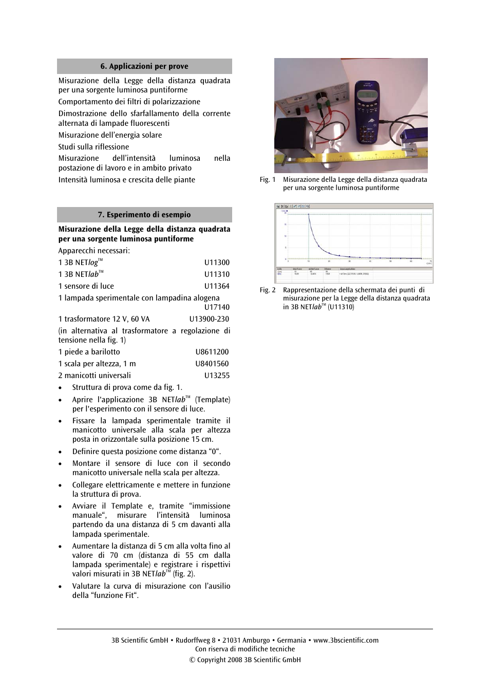 3B Scientific Light Sensor User Manual | Page 8 / 12