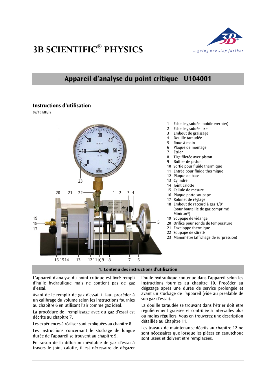 3b scientific, Physics | 3B Scientific Critical Point Apparatus User Manual | Page 29 / 84