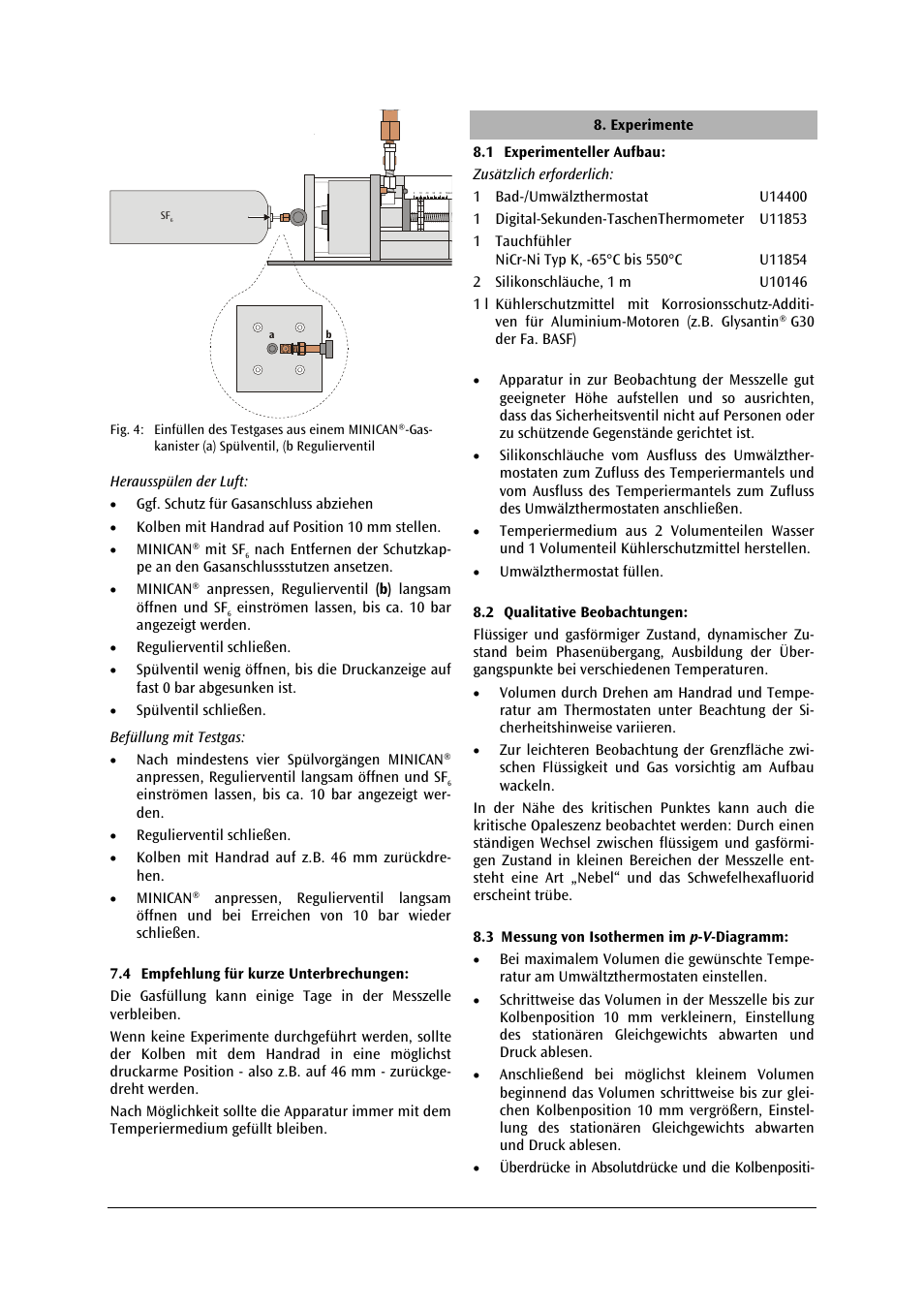 3B Scientific Critical Point Apparatus User Manual | Page 7 / 84